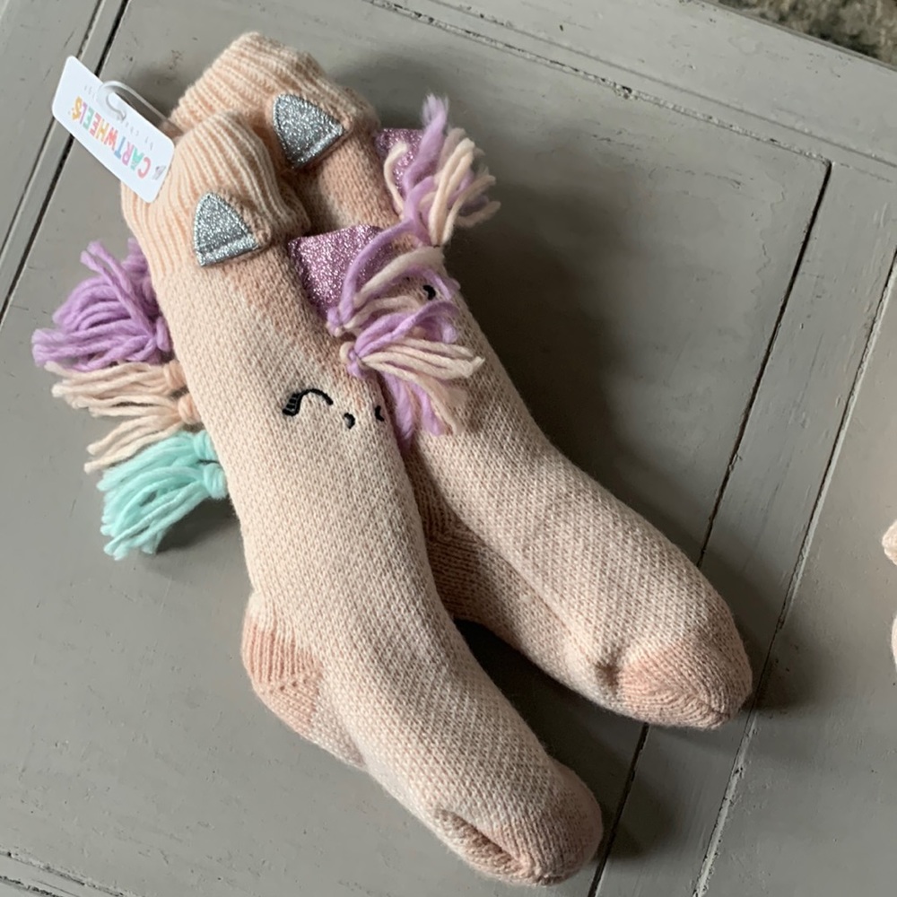 COPY - Cartwheels By Charlie Paige Unicorn sock-slipper 3T-5 NWT